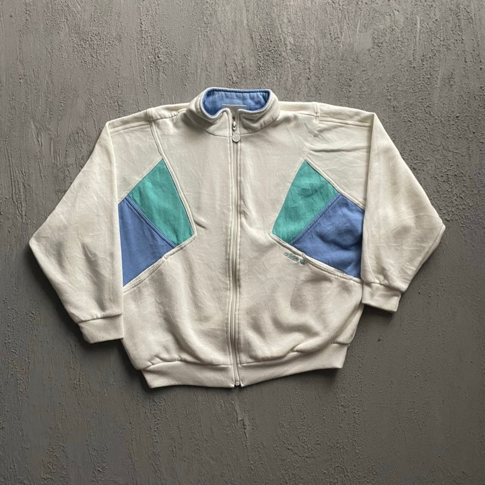 Vintage Adidas Colorblock Full Zip Track Jacket Men Large White 90s